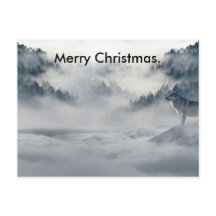 Ich schaue mir eine fröhliche Weihnachtskarte an.