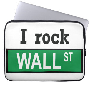 Ich schaukele Wall Street Neopren-Laptop-Hülse Laptopschutzhülle