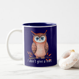 Ich schenke kein süßes, eulenliebes Geschenk Zweifarbige Tasse