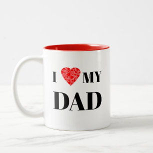 Ich schenke meinem Vater   Geschenk zum Personalis Zweifarbige Tasse