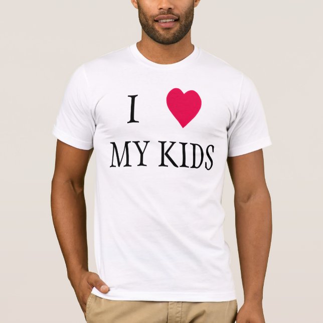 Ich schenke meinen Kindern das rote Herz-T-Shirts T-Shirt (Vorderseite)