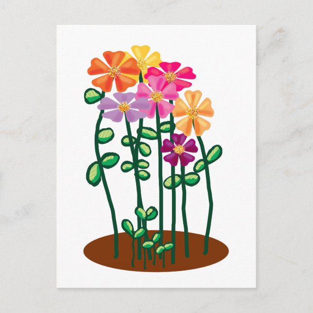 Ich schicke dir Blumen Postkarte (Vorderseite)