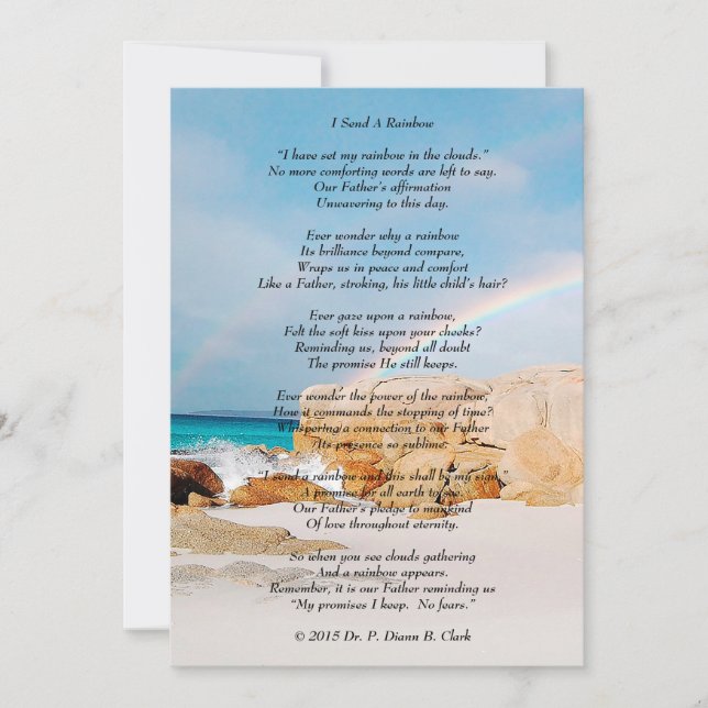 "Ich schicke einen Regenbogen" Matte (Vorderseite)