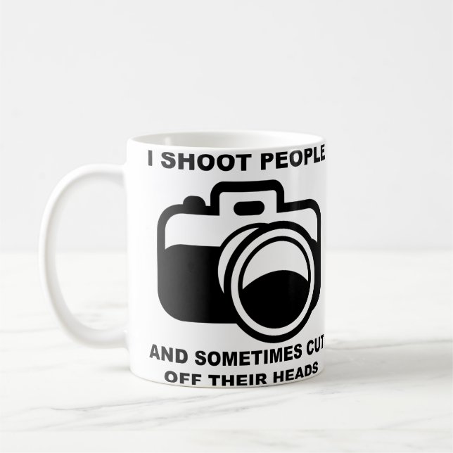 Ich schieß Leute lustige Fotografie Fotograf Tasse (Links)
