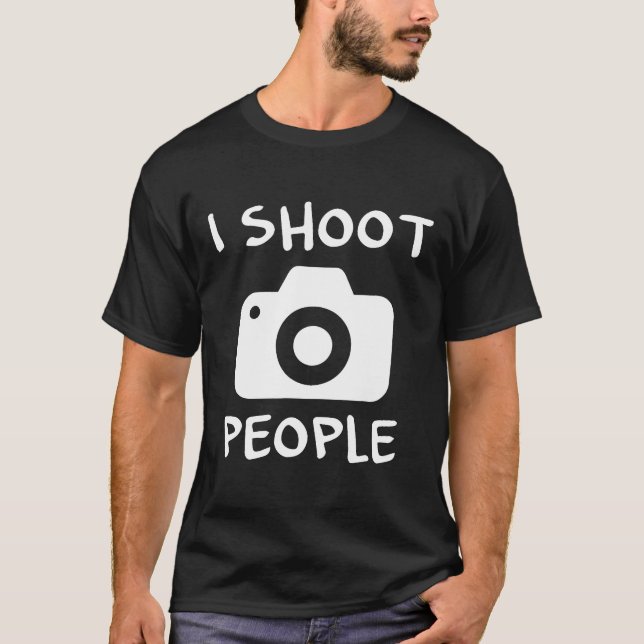 Ich schieß Menschen Fotograf Fotografie Weihnachte T-Shirt (Vorderseite)