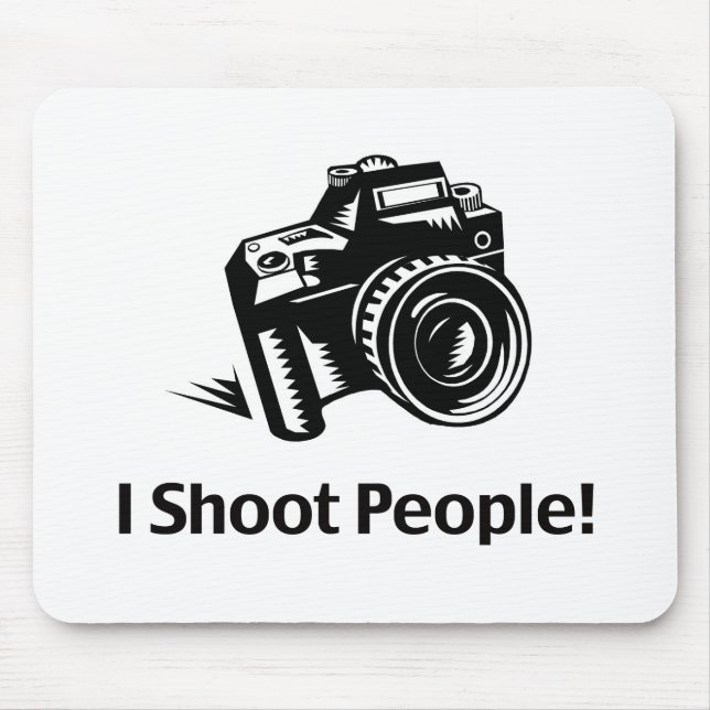 Ich schieß Menschen Fotograf Mousepad (Vorne)