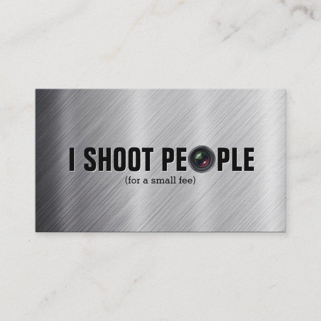Ich schieße Leute - Fotografie-Visitenkarten Visitenkarte (Vorderseite)