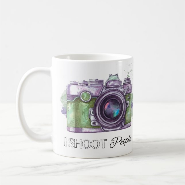 Ich schieße Leute, Fotografiegeschenk-Tasse Tasse (Links)