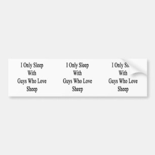Ich schlafe nur mit Typen, die Liebe-Schafe Autoaufkleber
