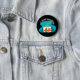 Ich schlafe um Camper Van Camping Explorer Natur Button