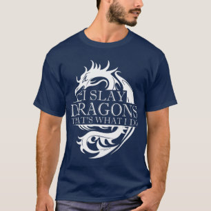 Ich schlage Drachen, das ist, was ich Drachen-Schi T-Shirt