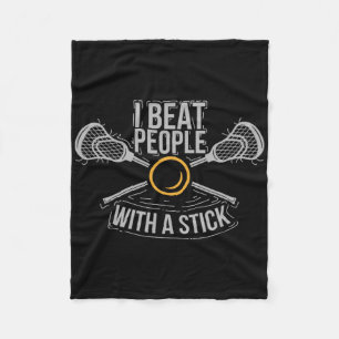 Ich schlage Leute mit einem feinen Lacrosse Gesche Fleecedecke