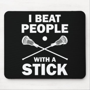 Ich schlage Leute mit einem feinen Lacrosse-Spiele Mousepad