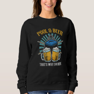 Ich schlage Menschen mit einem Stock 8 Ball Kreide Sweatshirt