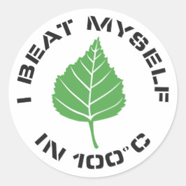 Ich schlage mich selbst-Sticker Runder Aufkleber