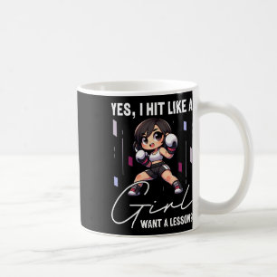 Ich schlage wie ein Mädchen, möchte eine Lektion L Kaffeetasse