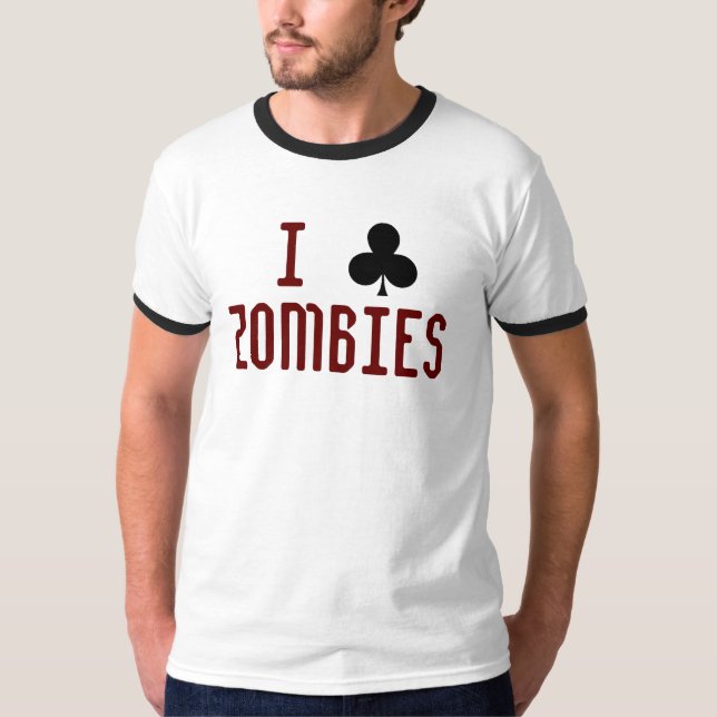 Ich schlage Zombies v1.1 mit einer Keule T-Shirt (Vorderseite)