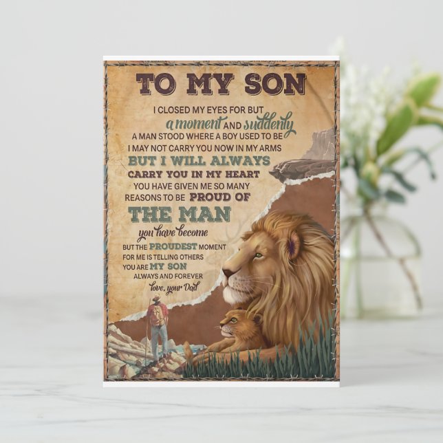 Ich schloss für einen Augenblick meine Augen - Vat Einladung (Stehend Vorderseite)