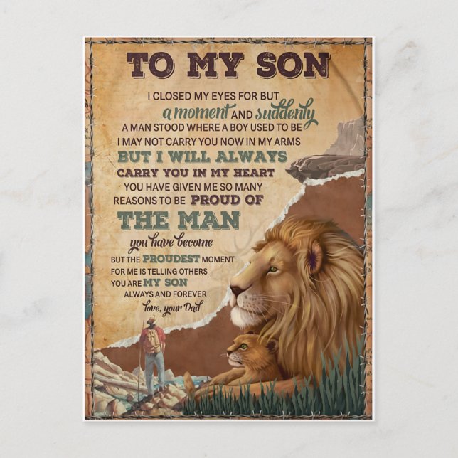 Ich schloss für einen Augenblick meine Augen - Vat Postkarte (Vorderseite)