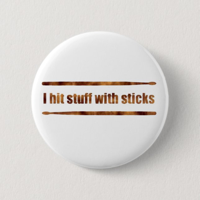Ich schlug Material mit Stockknopf Button (Vorderseite)