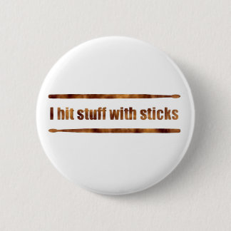 Ich schlug Material mit Stockknopf Button