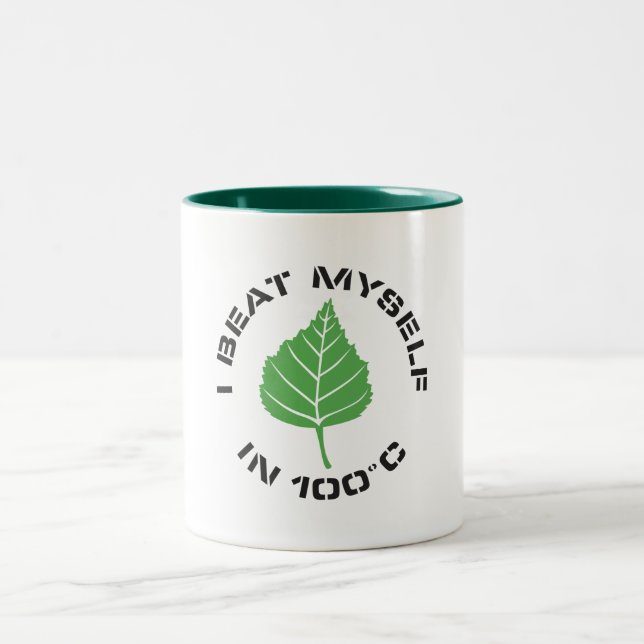 Ich schlug mich Zwei-Ton Tasse (Mittel)