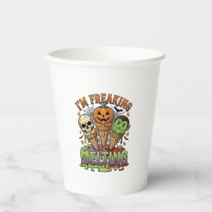 Ich schmelze total Halloween Eis Schädelförmige Pu Pappbecher