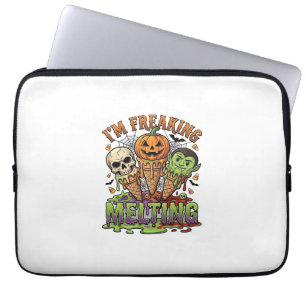 Ich schmelze total Halloween-Eiscreme-Schädel-Pump Laptopschutzhülle