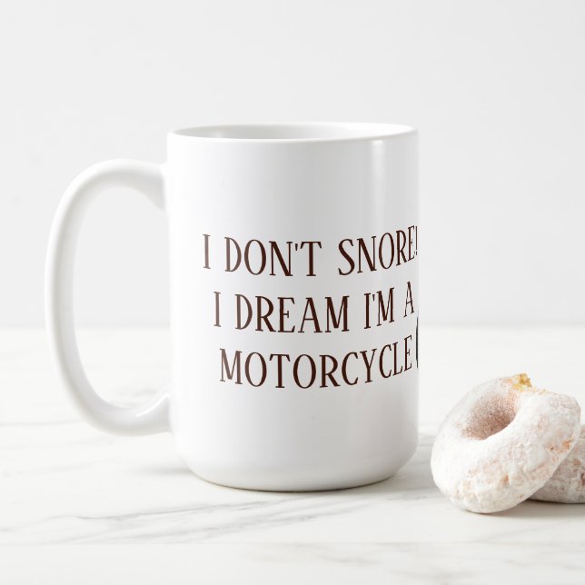 Ich schnarche nicht - 15 Unze. Tasse (Mit Donut)
