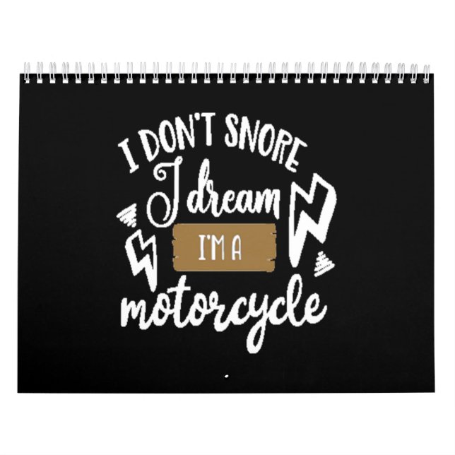 Ich schnarche nicht im Traum im Motorrad Kalender (Titelbild)