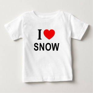 ICH ❤️ SCHNEE, ICH LIEBE SCHNEE, ICH HABE SCHNEE BABY T-SHIRT
