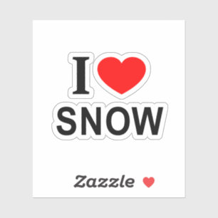 ICH ❤️ SCHNEE ICH LIEBE SCHNEE ICH MAG SCHNEE Viny Aufkleber