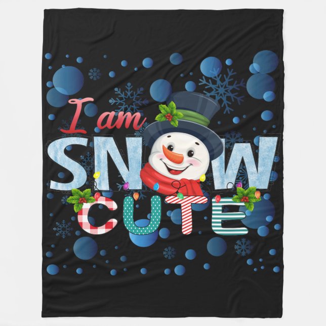 Ich schnee Niedlich Fleecedecke (Vorderseite)