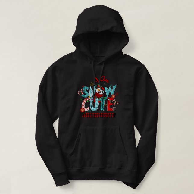 Ich schnee Niedlich Weihnachten Snowman Funny Bus  Hoodie (Design vorne)