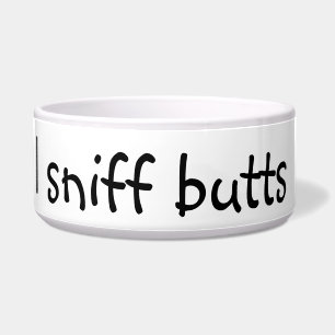 Ich schnüffle an Butts Humorvoller Hund Haustier Napf