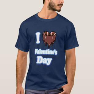 Ich Schokolade getauchter Bacon Herz Valentinstag  T-Shirt