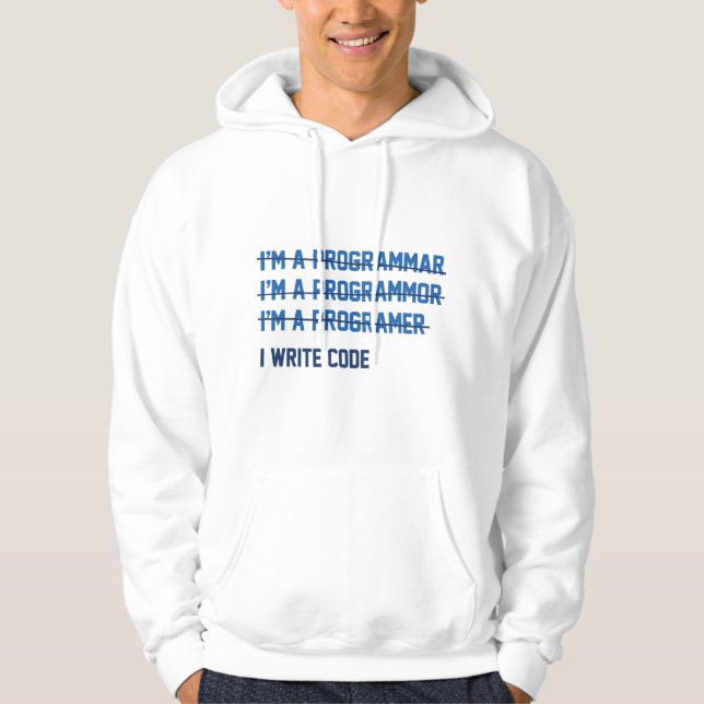 Ich schreibe Code Hoodie (Vorderseite)