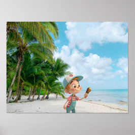 Ich schreibe Cone Poster