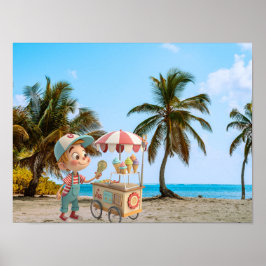 Ich schreibe Cone Poster