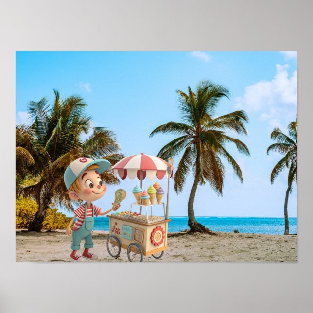 Ich schreibe Cone Poster (Vorne)