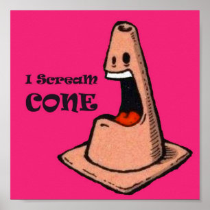 Ich schreibe Cone Poster