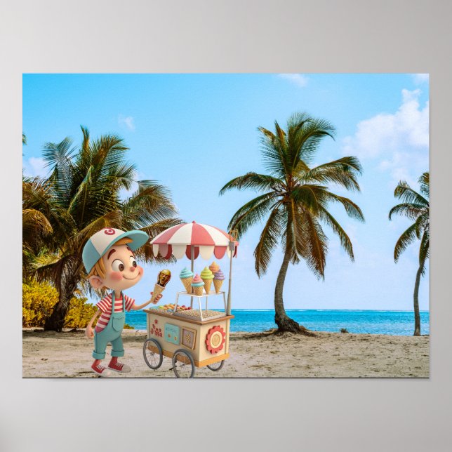 Ich schreibe Cone Poster (Vorne)