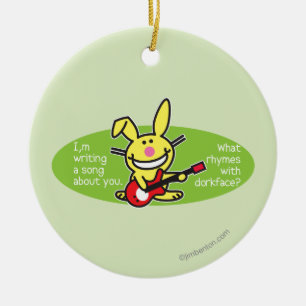 Ich schreibe ein Lied Keramikornament