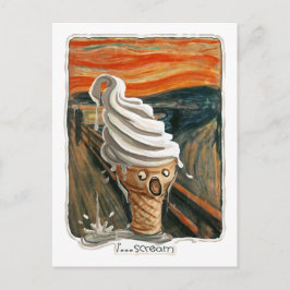 Ich schreibe Eiscreme Postkarte