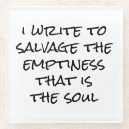 Ich schreibe Glass-Untersetzer Glasuntersetzer