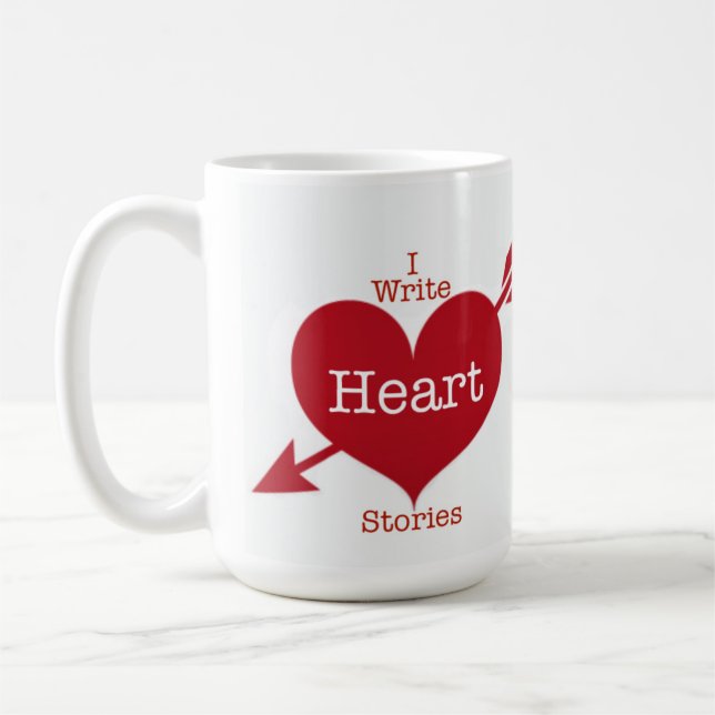 Ich schreibe Herzerkrankungen Tasse (Links)