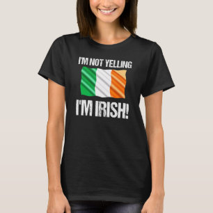 Ich schreibe im Irish Country Flag Irland Zitat T-Shirt
