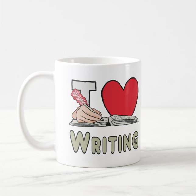 Ich schreibe Liebe Kaffeetasse (Links)