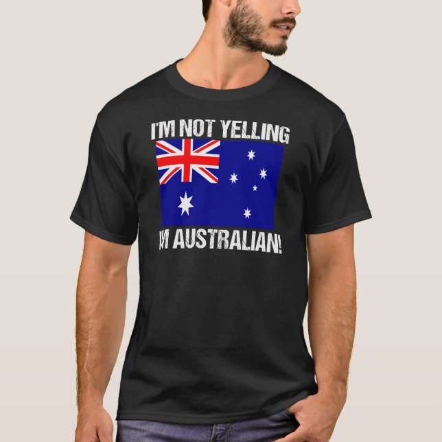 Ich schreibe nicht Australien-Länderflagge Austral T-Shirt (Vorderseite)