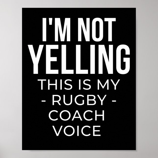 Ich schreibe nicht, dass das meine Rugby-Trainerst Poster (Vorne)